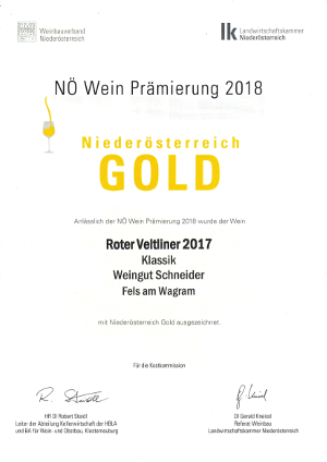 Gold Prämierung RV